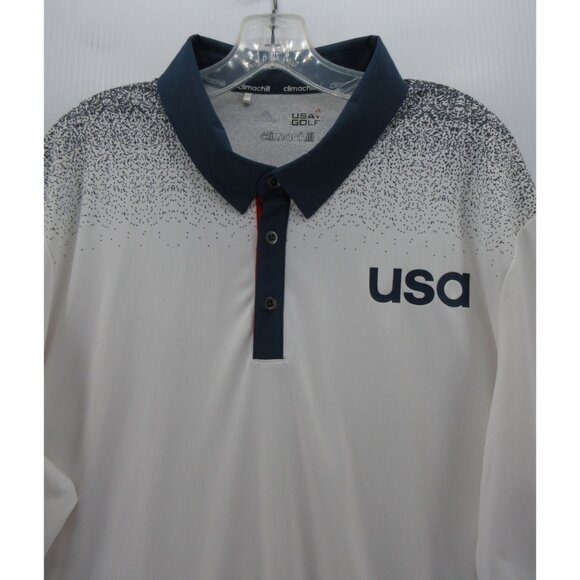 Adidas Polo Shirt XXL USA Golf Climachill Performance Activewear - Picture 2 of 11
